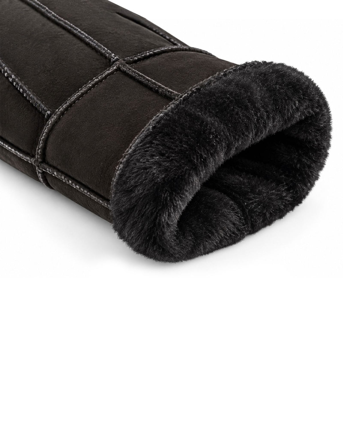 Lammfell Fingerhandschuhe mit Umschlag Damen