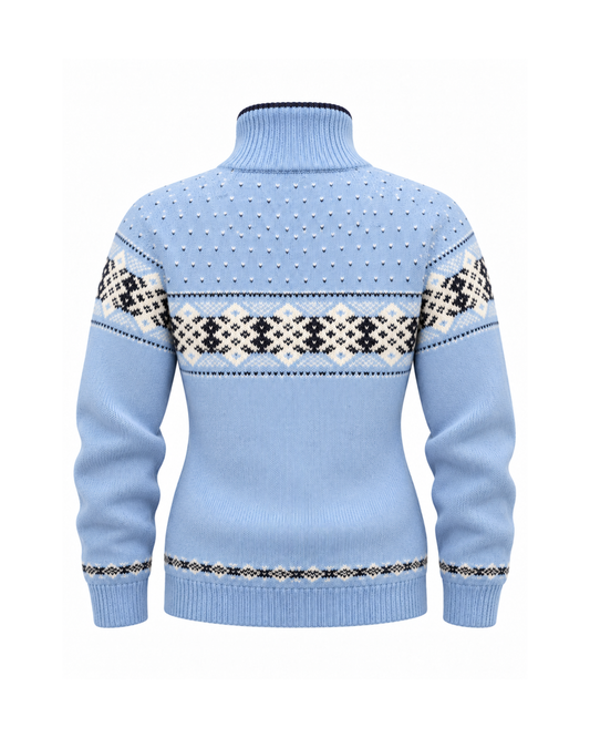 Wollpullover 100% Schurwolle Half-Zip Norwegenpullover 4011F | NORWOOL