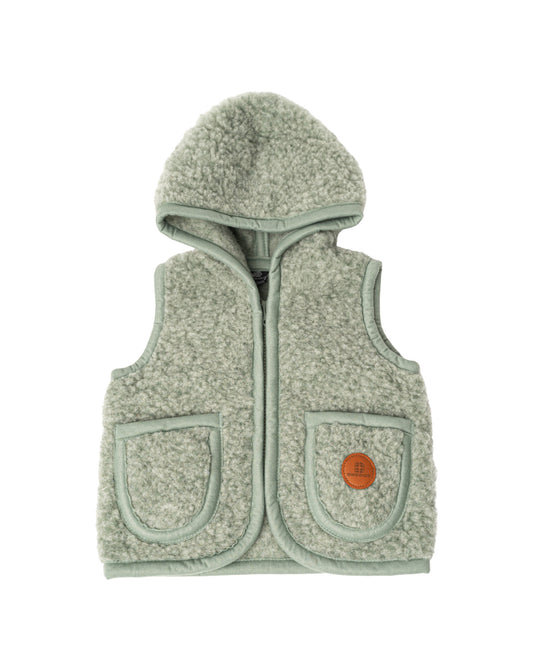 Kinder Wollweste mit Kapuze | awoolco