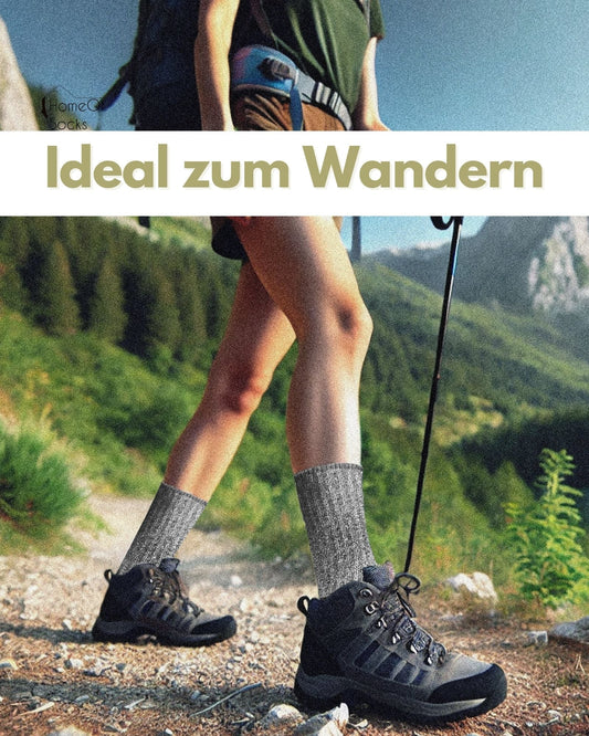 2 Paar Wollsocken Wanderlust 85% Merinowolle | HomeOfSocks