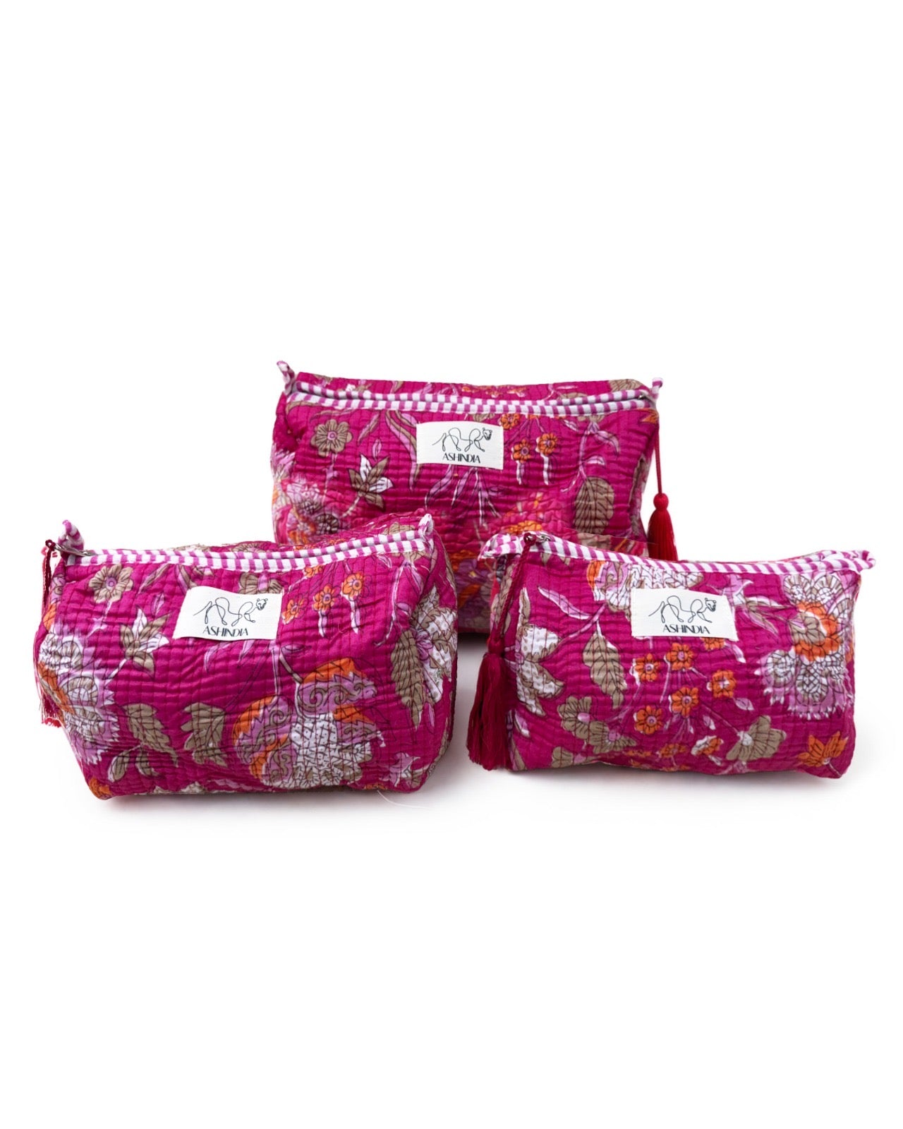 Kosmetiktaschen Set (3-teilig) mit floralem Print