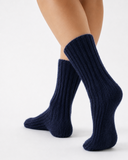 2 Paar Wollsocken mit Alpakawolle