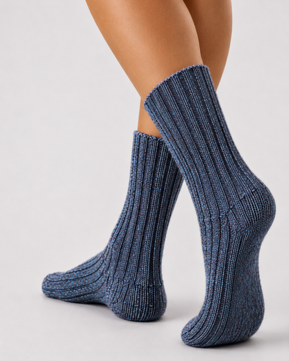 2 Paar Wollsocken mit Alpakawolle