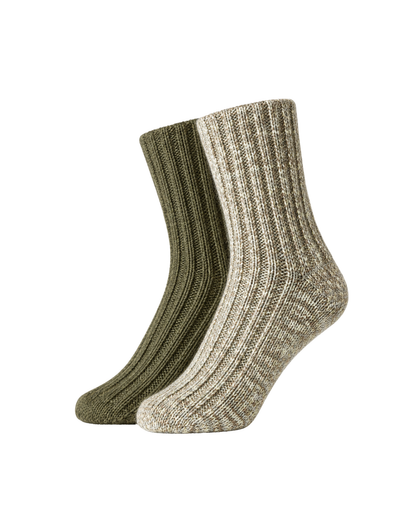 2 Paar Wollsocken mit Alpakawolle