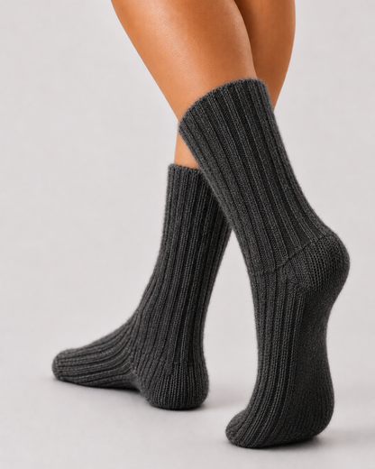 2 Paar Wollsocken mit Alpakawolle