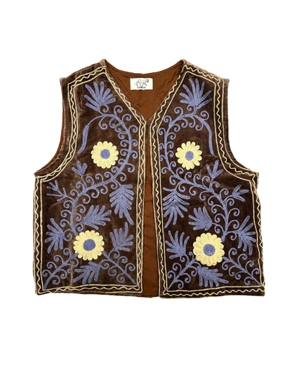 ASHINDIA Boho SUSI Weste Bestickt Handgefertigt 100% Baumwolle
