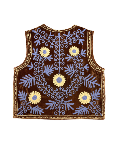 ASHINDIA Boho SUSI Weste Bestickt Handgefertigt 100% Baumwolle