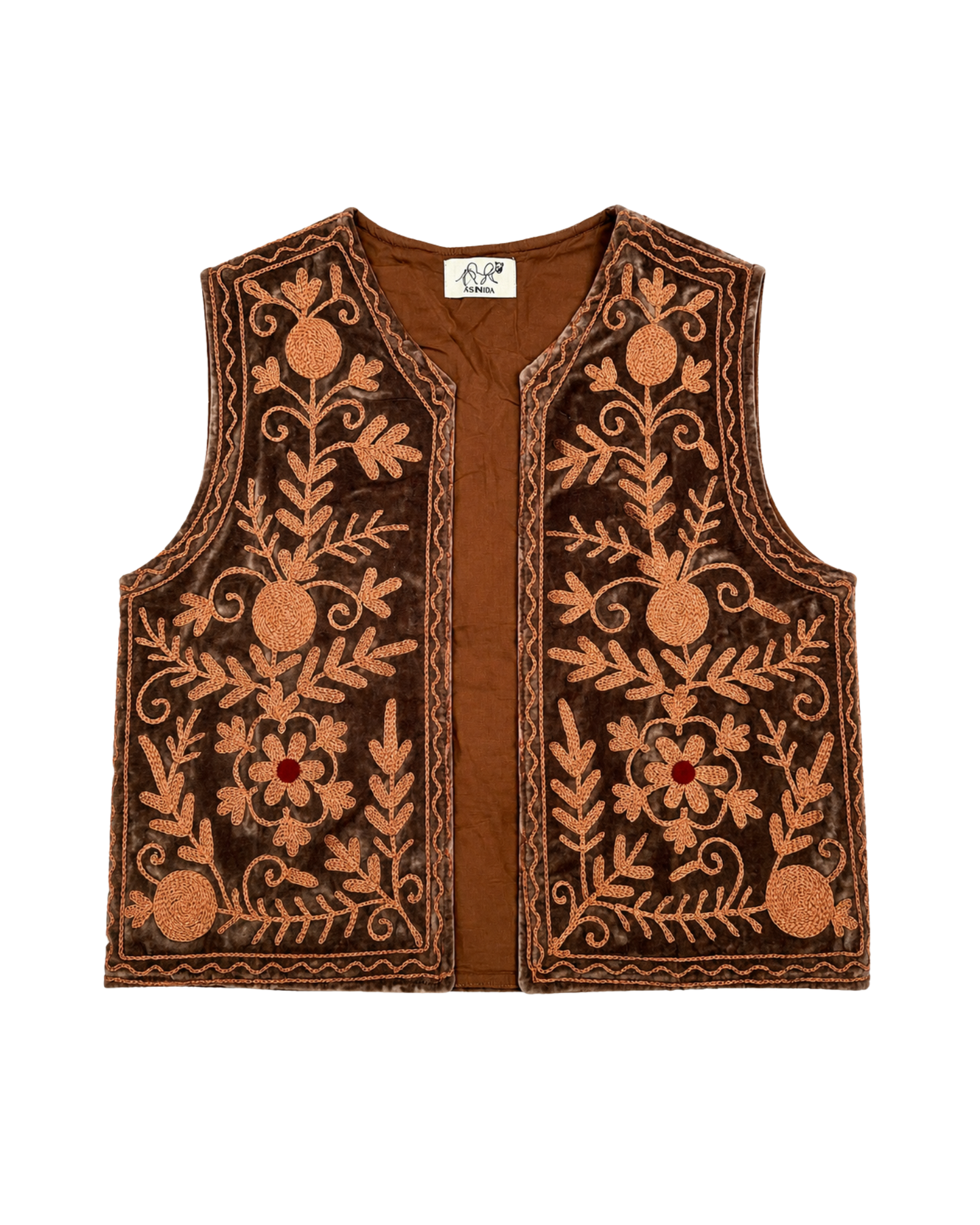ASHINDIA Boho SUSI Weste Bestickt Handgefertigt 100% Baumwolle
