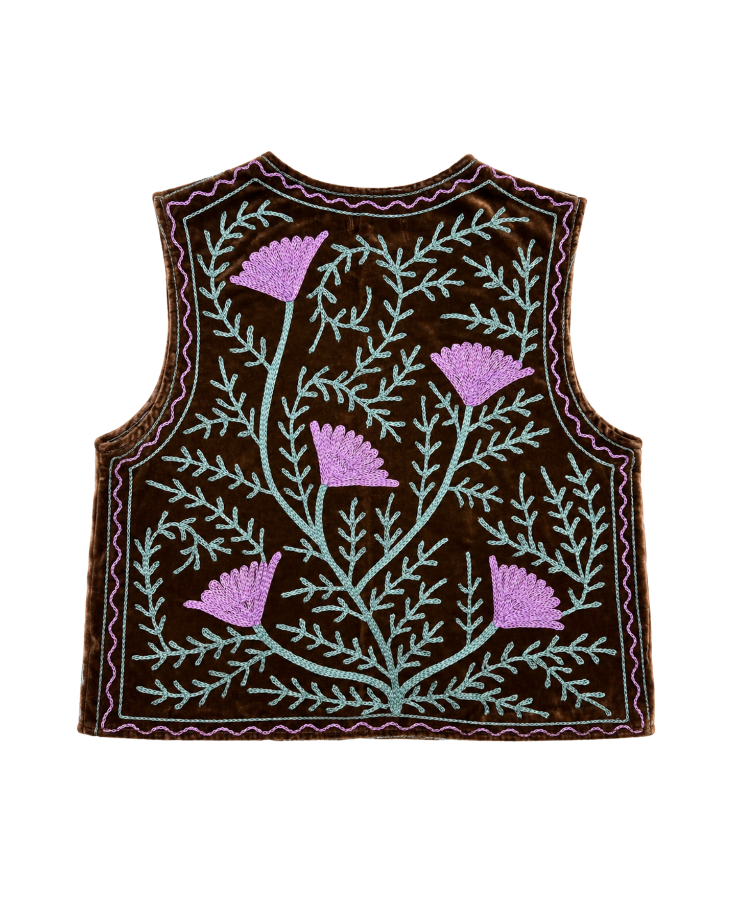 ASHINDIA Boho SUSI Weste Bestickt Handgefertigt 100% Baumwolle