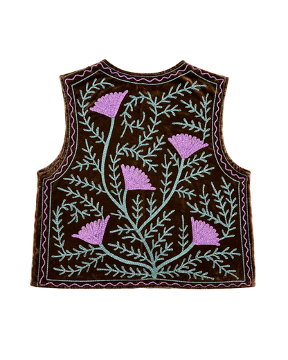 ASHINDIA Boho SUSI Weste Bestickt Handgefertigt 100% Baumwolle