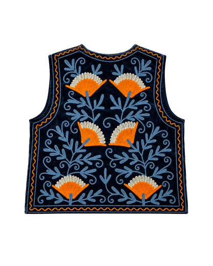 ASHINDIA Boho SUSI Weste Bestickt Handgefertigt 100% Baumwolle