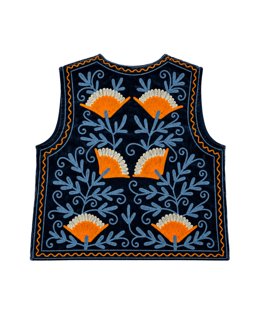 ASHINDIA Boho SUSI Weste Bestickt Handgefertigt 100% Baumwolle