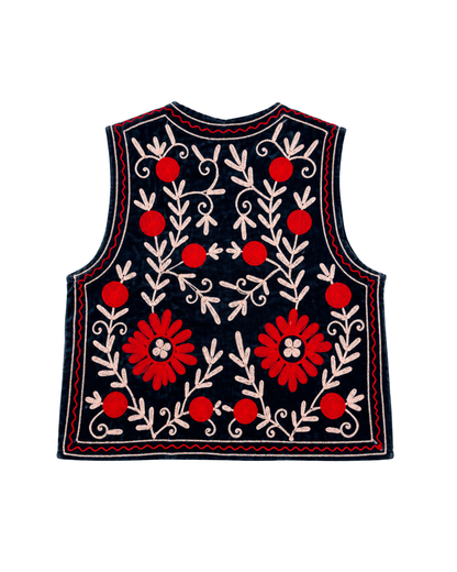 ASHINDIA Boho SUSI Weste Bestickt Handgefertigt 100% Baumwolle