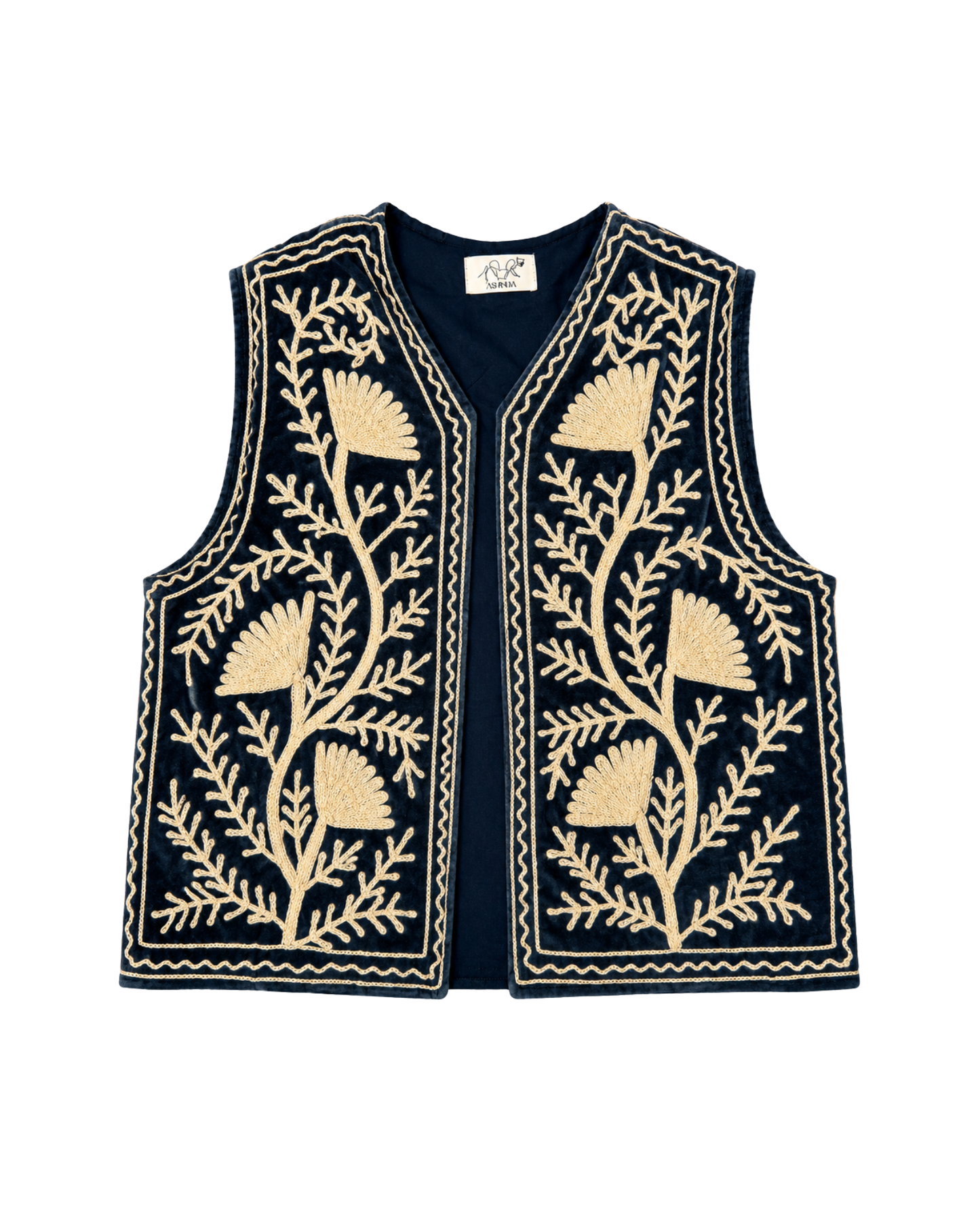 ASHINDIA Boho SUSI Weste Bestickt Handgefertigt 100% Baumwolle