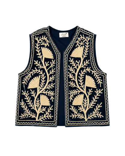 ASHINDIA Boho SUSI Weste Bestickt Handgefertigt 100% Baumwolle