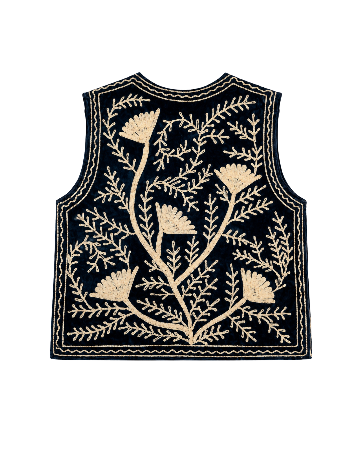 ASHINDIA Boho SUSI Weste Bestickt Handgefertigt 100% Baumwolle