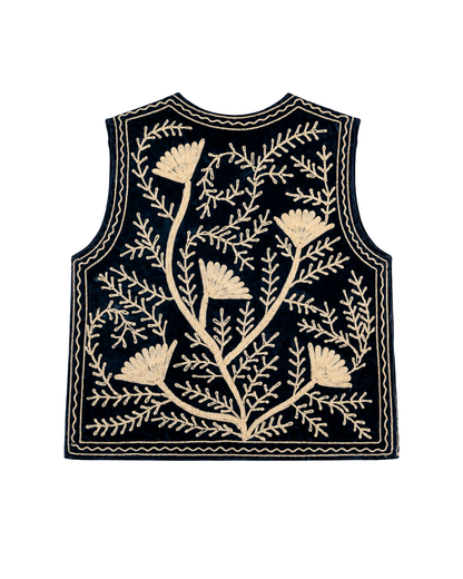 ASHINDIA Boho SUSI Weste Bestickt Handgefertigt 100% Baumwolle