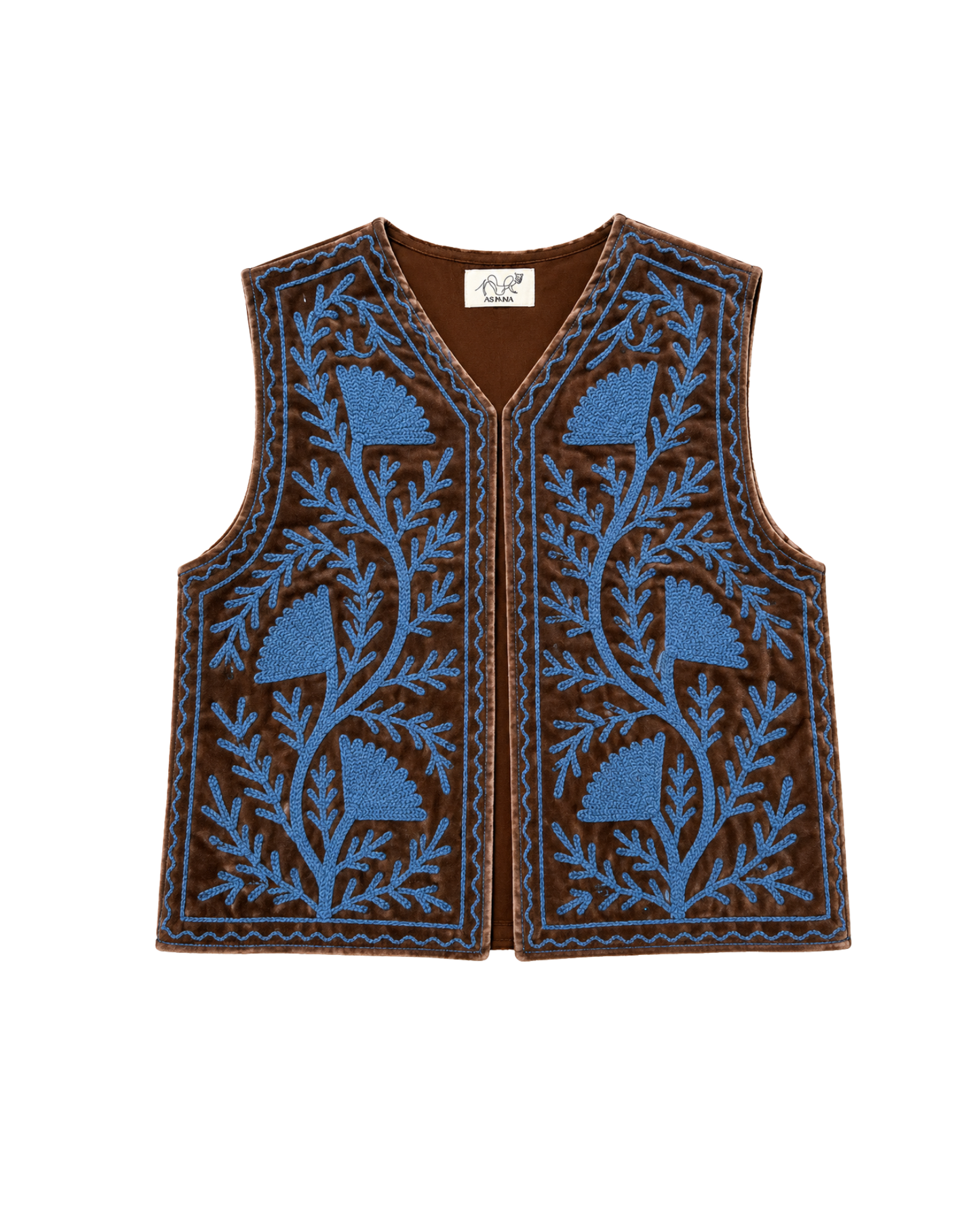 ASHINDIA Boho SUSI Weste Bestickt Handgefertigt 100% Baumwolle