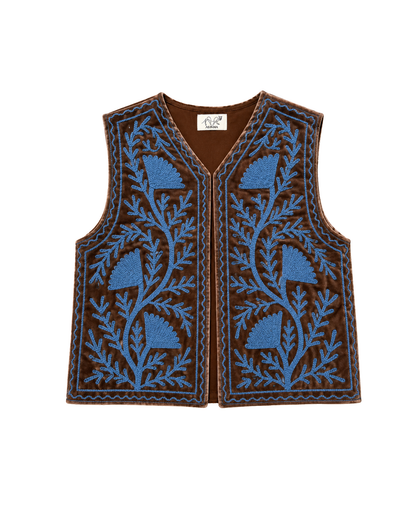ASHINDIA Boho SUSI Weste Bestickt Handgefertigt 100% Baumwolle
