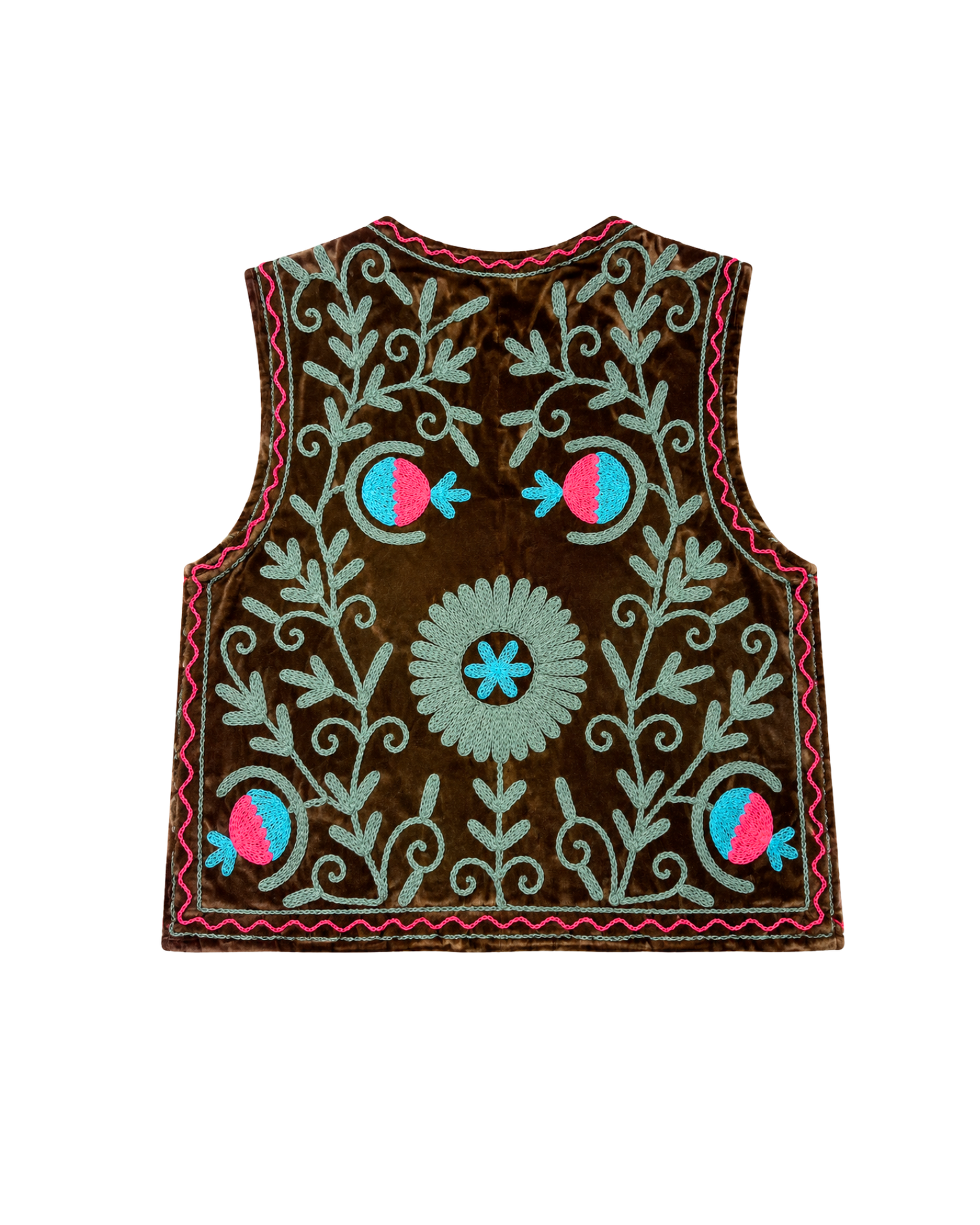 ASHINDIA Boho SUSI Weste Bestickt Handgefertigt 100% Baumwolle