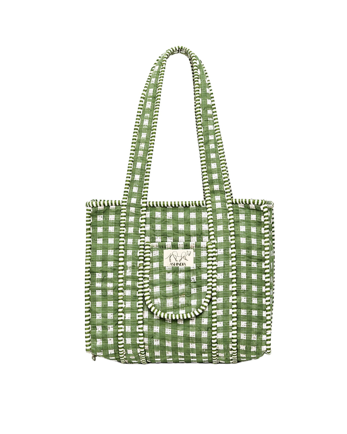 ASHINDIA Small Tote Bag gesteppt
