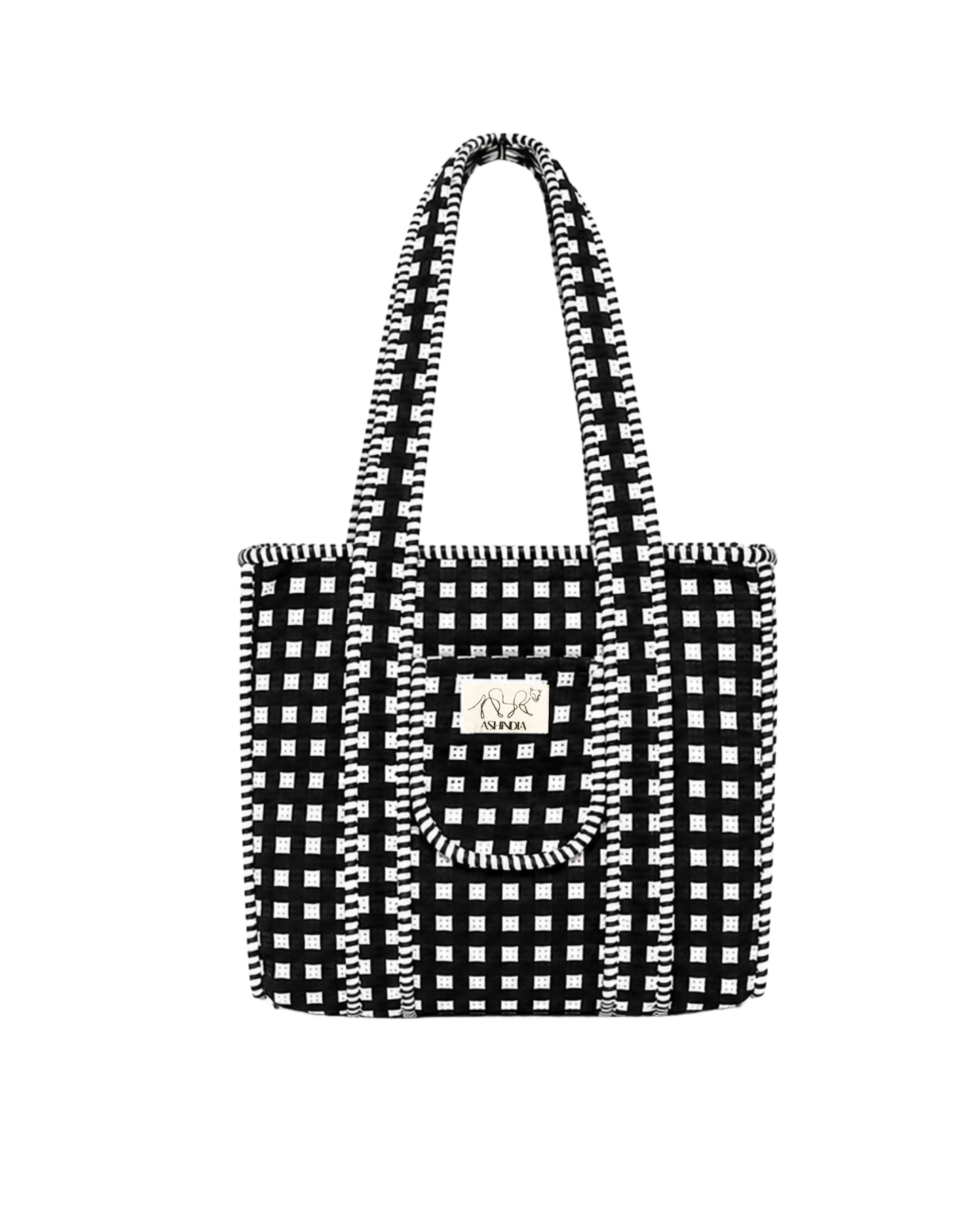 ASHINDIA Small Tote Bag gesteppt