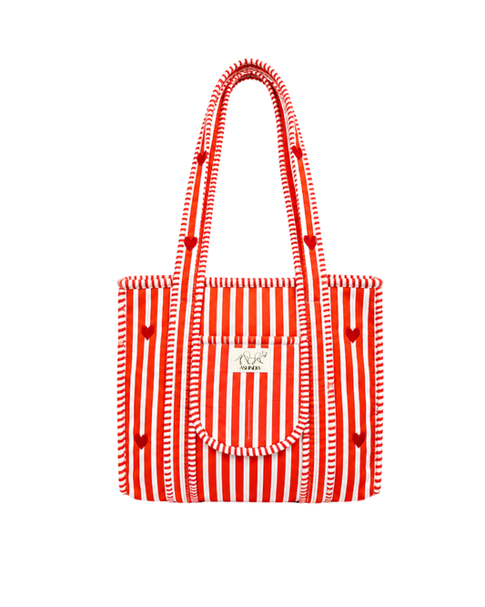 ASHINDIA Small Tote Bag gesteppt