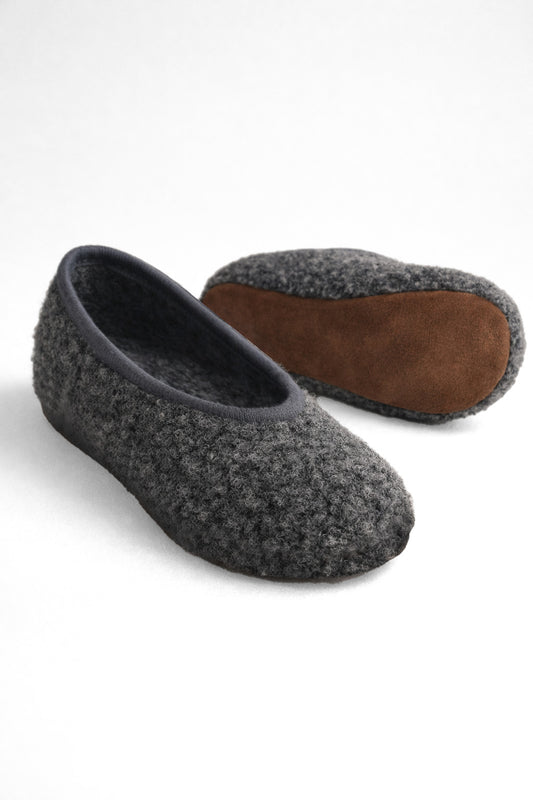 WollGäng Wollhausschuh Flexibel Faltbar 100% Wolle Wildleder Sohle