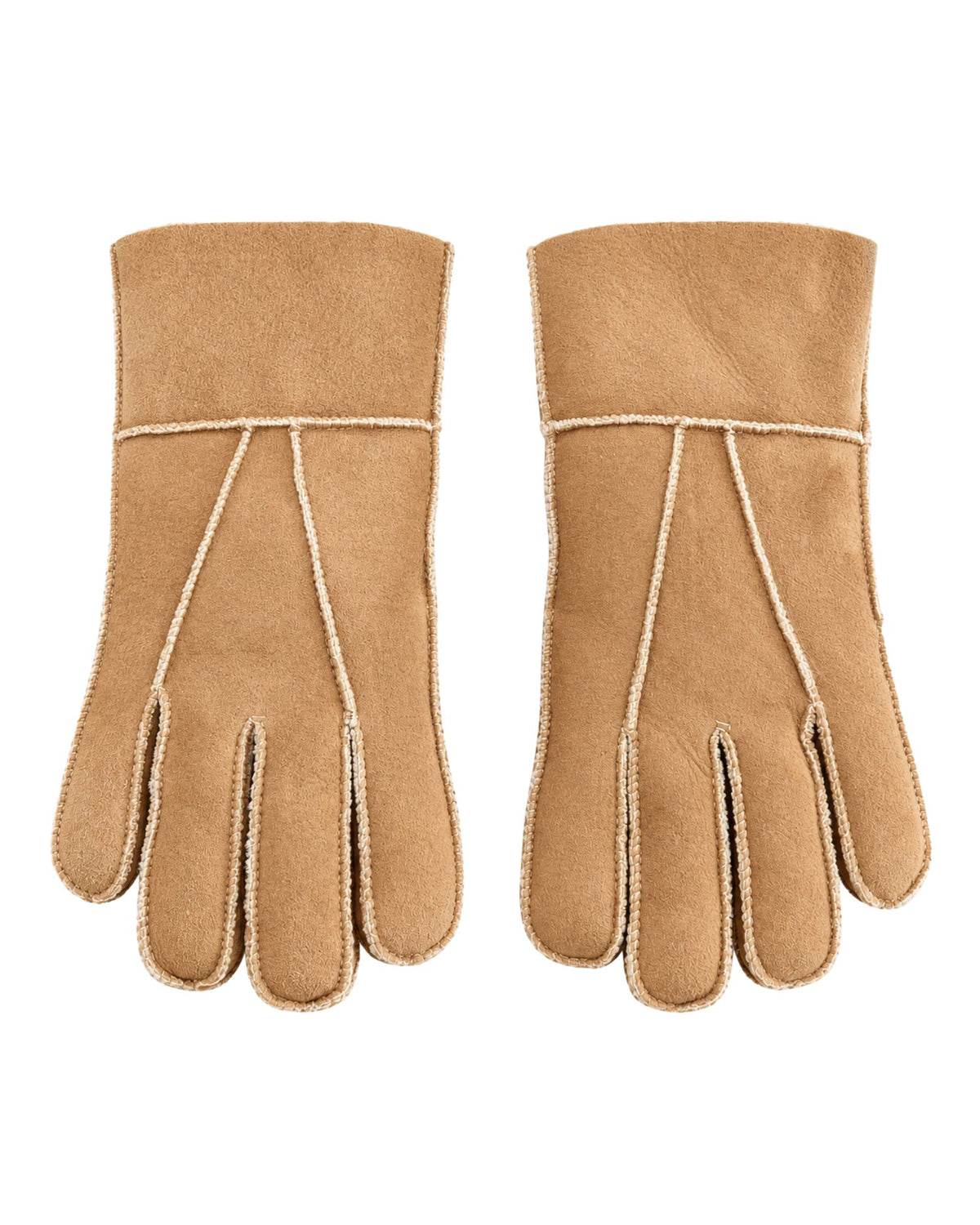 Lammfell Fingerhandschuhe mit Umschlag Damen