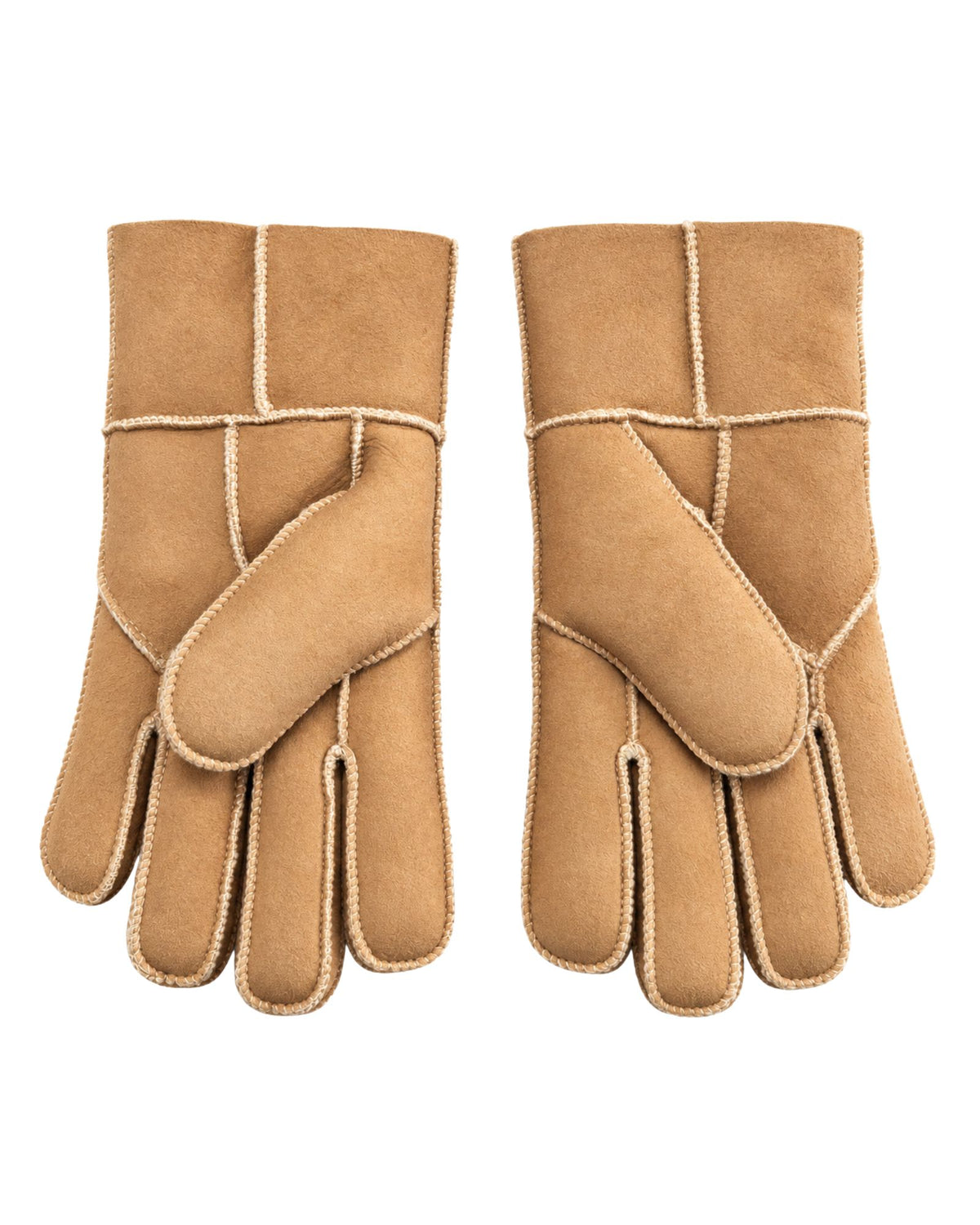 Lammfell Fingerhandschuhe mit Umschlag Damen