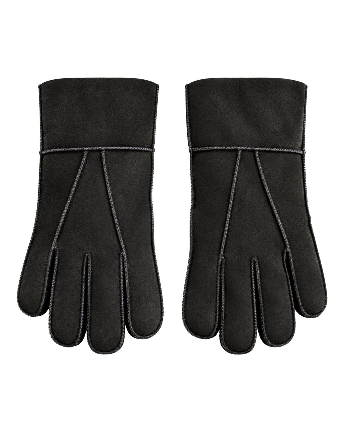 Lammfell Fingerhandschuhe mit Umschlag Damen