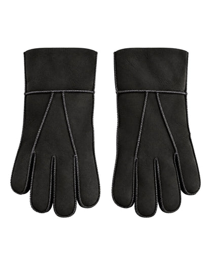 Lammfell Fingerhandschuhe mit Umschlag Damen