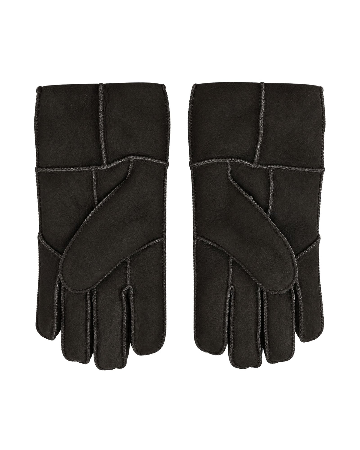 Lammfell Fingerhandschuhe mit Umschlag Damen