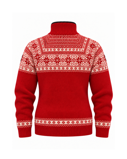 Wollpullover 100% Schurwolle Half-Zip Norwegenpullover 184F | NORWOOL