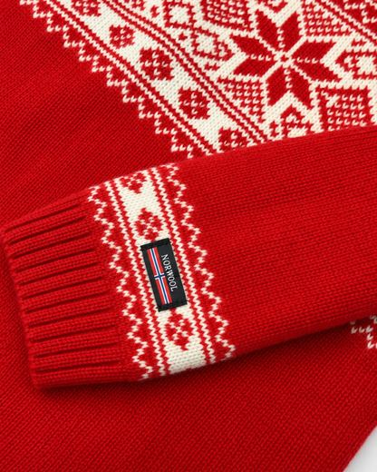 Wollpullover 100% Schurwolle Half-Zip Norwegenpullover 184F | NORWOOL