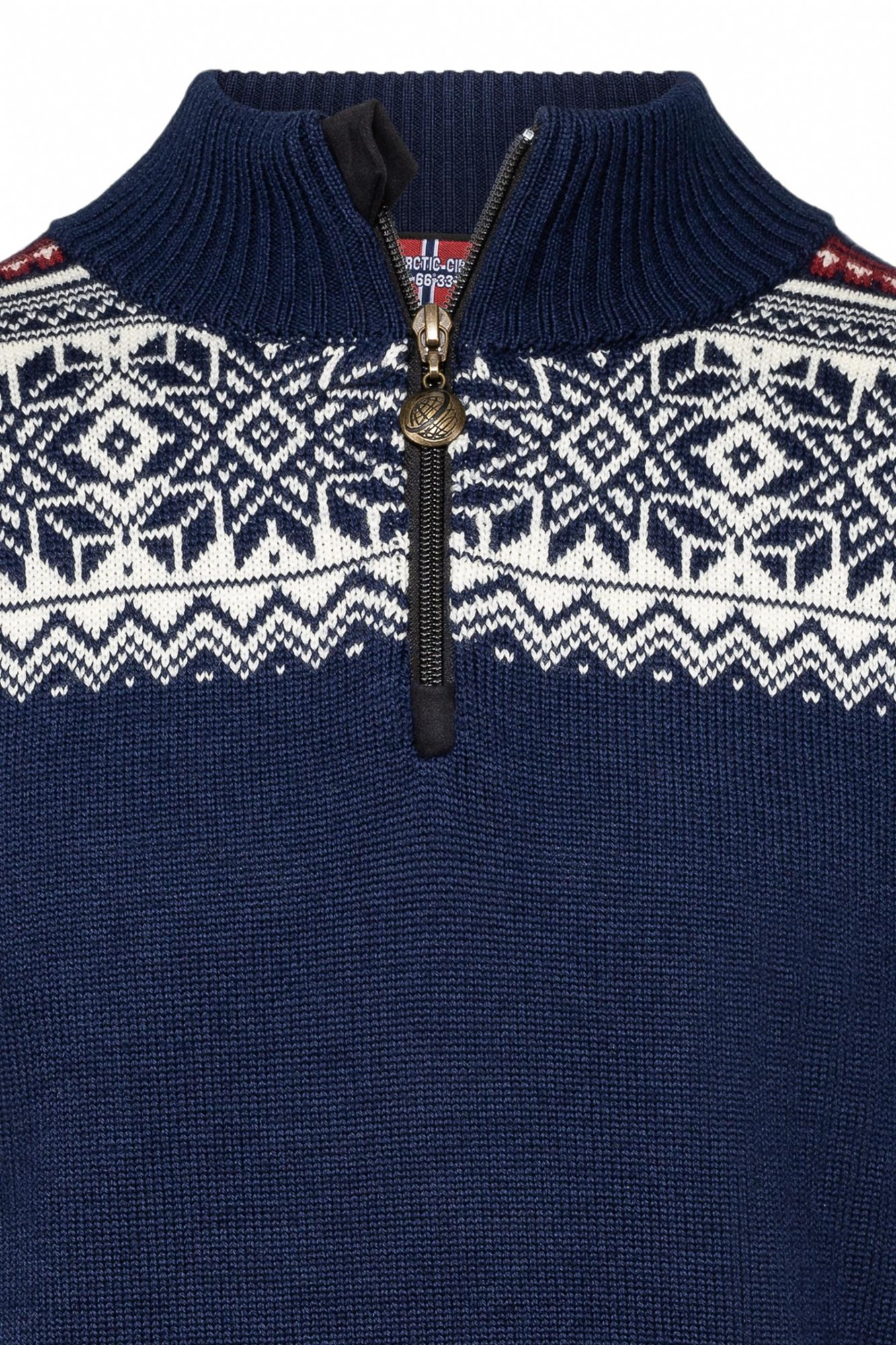 Wollpullover 100% Merinowolle Half-Zip TOR-502 | NORWOOL