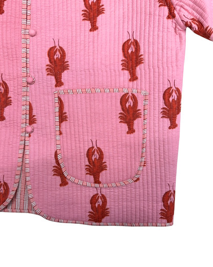 ASHINDIA Wendejacke gesteppt 100% Baumwolle Lobster