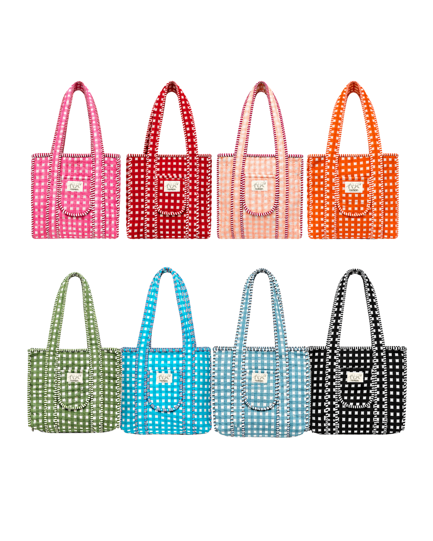 ASHINDIA Small Tote Bag gesteppt