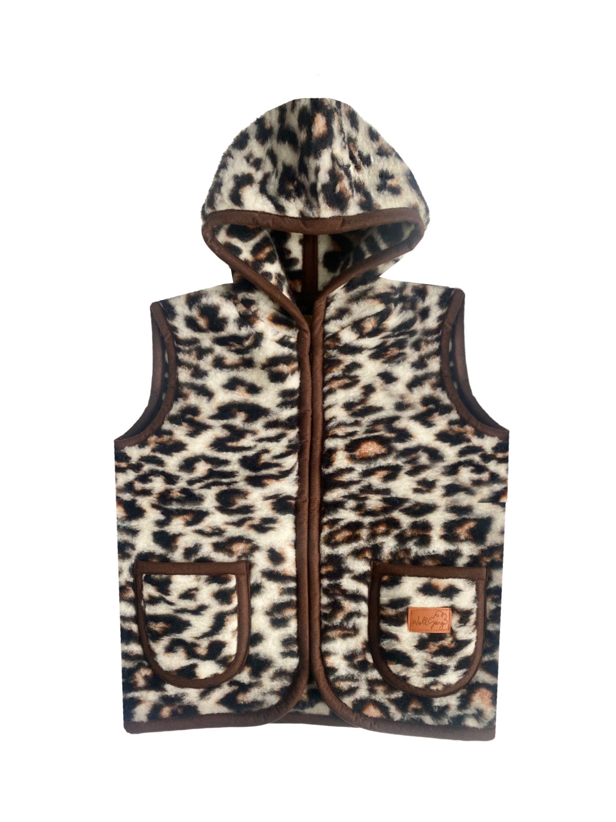 Schurwoll-Weste-Kapuze | awoolco