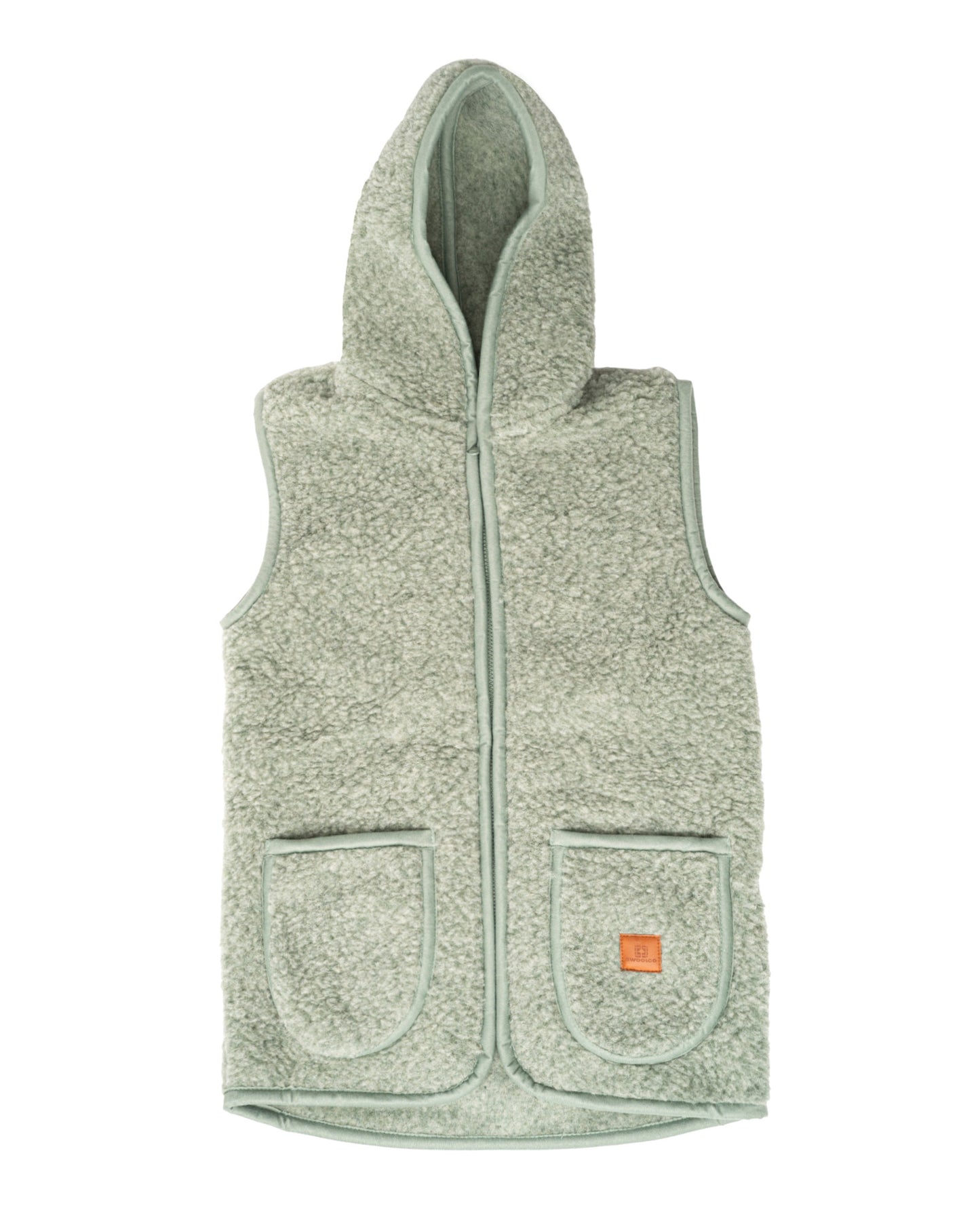 Schurwoll-Weste-Kapuze | awoolco