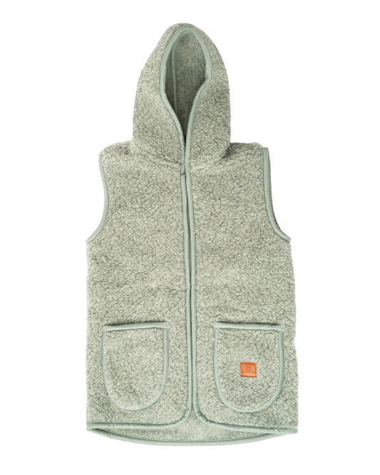 Schurwoll-Weste-Kapuze | awoolco