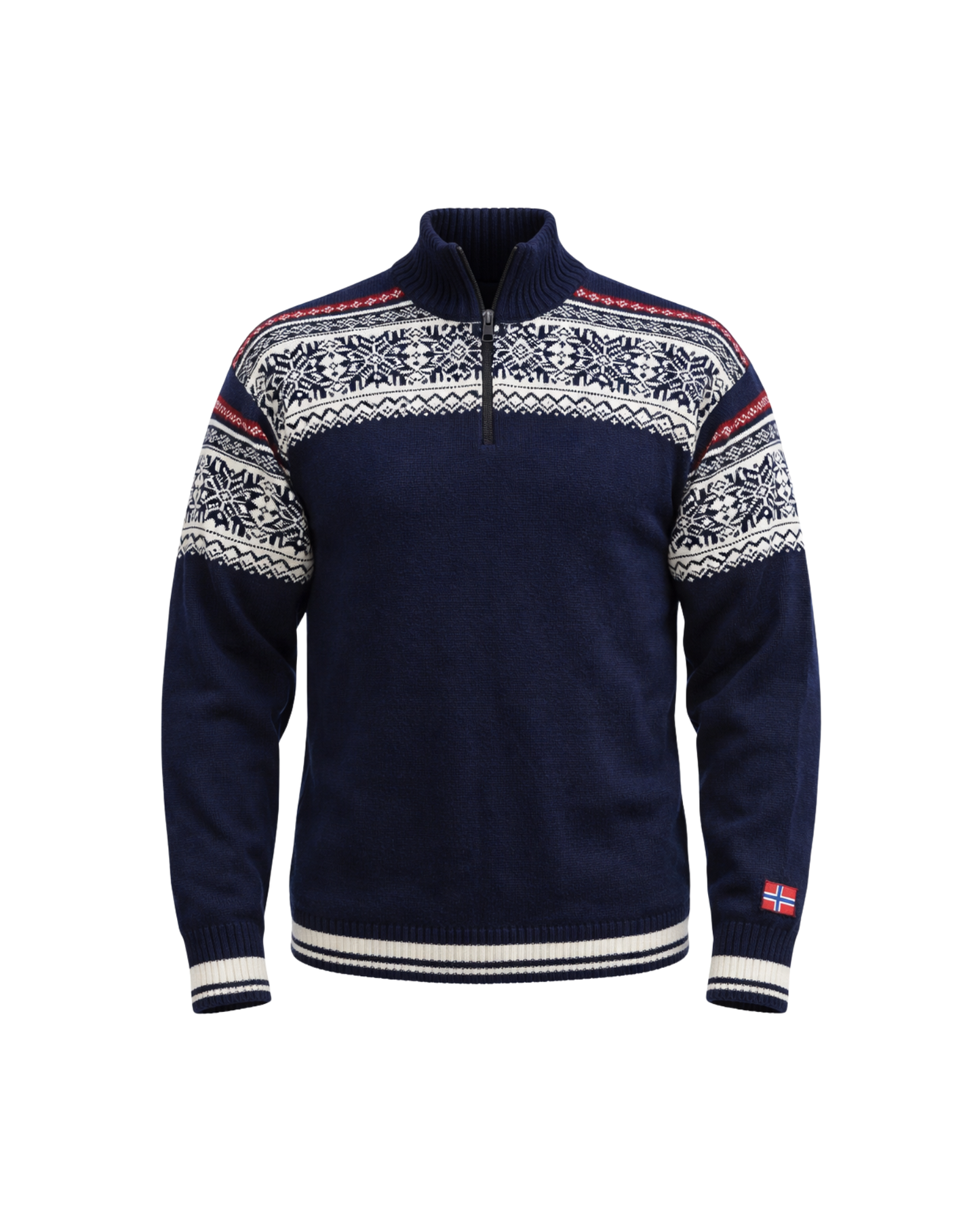 Wollpullover 100% Merinowolle Half-Zip TOR-502 | NORWOOL