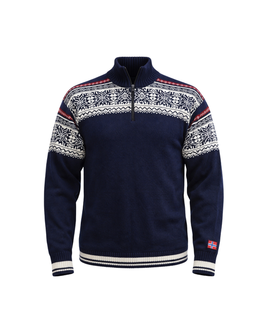 Wollpullover 100% Merinowolle Half-Zip TOR-502 | NORWOOL