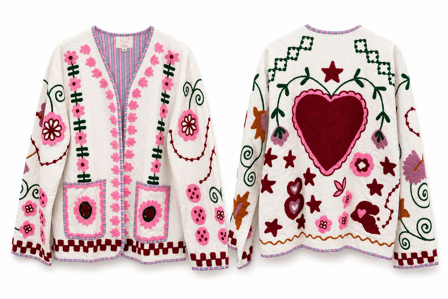 ASHINDIA SUSI JACKE BESTICKT PINK