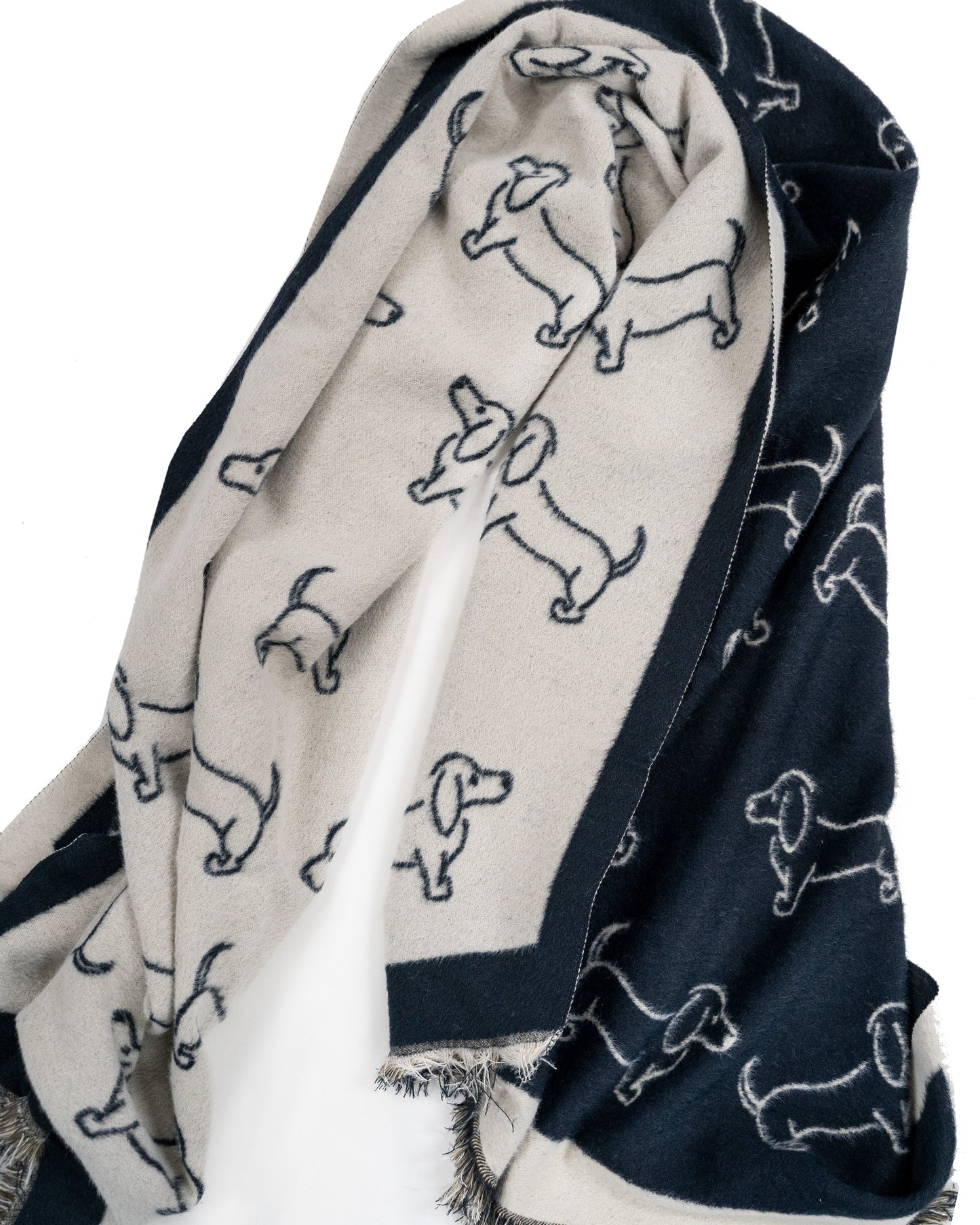 Schal mit Dackel-Motiv