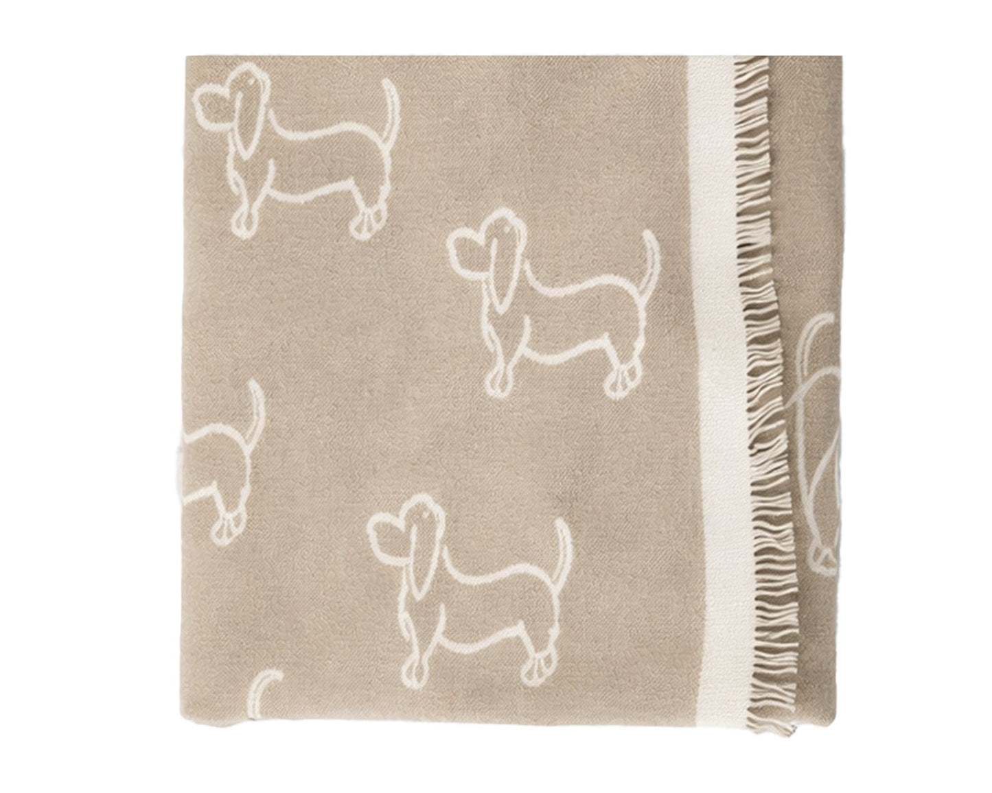 Schal mit Dackel-Motiv