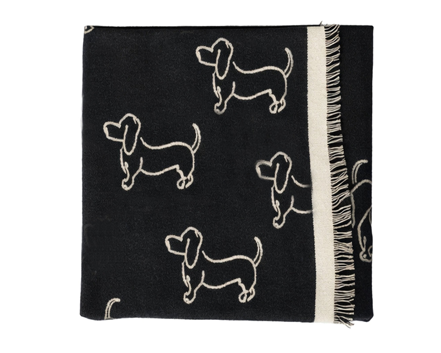 Schal mit Dackel-Motiv