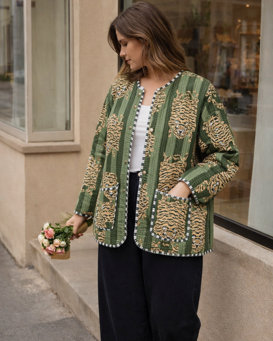 ASHINDIA Wendejacke gesteppt 100% Baumwolle